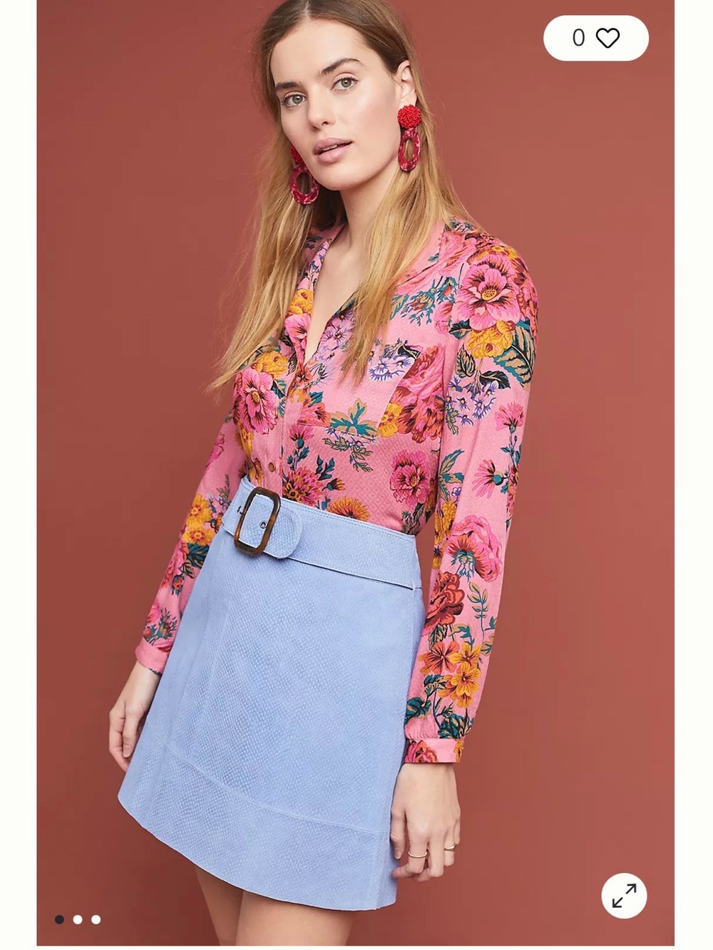Anthropologie Snake-Embossed Leather Belted Mini Skirt | EUC